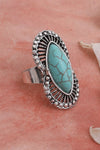Western-inspired Marquise Turquoise Stone Ring