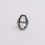 Oval Cut Adjustable Turquoise Ring - Boho Style