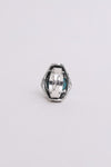 Oval Cut Adjustable Turquoise Ring - Boho Style