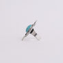 Western Silver Adjustable Turquoise Statement Ring