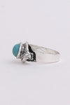 Adjustable Silver Turquoise Ring - Vintage Charm