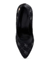 BALLARD Monogram Satin Stiletto Pumps