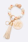 Beaded Tassel Bracelet Keychain