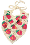 CROCHET STRAWBERRY PATTERN HEADSCARF Bandana