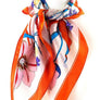 Floral Real Silky Feel Square Scarf