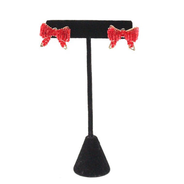 BOW SHAPED SHORT STUD EARINGS