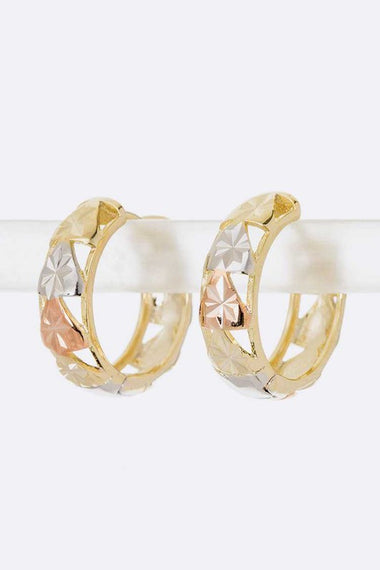 Metallic Spiral Iconic Hoop Earrings