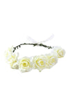 Solid Rose Hair Flower Corolla Head Band Wreath