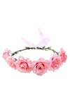 Solid Rose Hair Flower Corolla Head Band Wreath