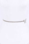 Rhinestone Butterfly Chain Belt