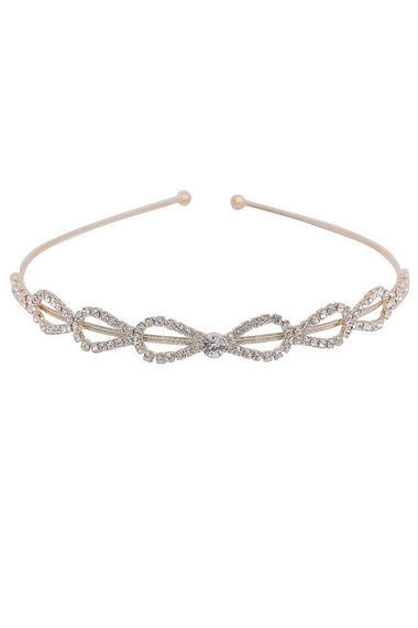 Bow Pear Rhinestone Head Band