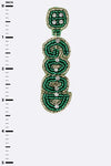 LUCKY Beaded Saint Patricks Day Earrings