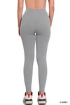 Ribbed Seamless High Waisted Full Length Leggings