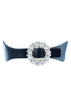 Square Circle Crystal Buckle Elastic Stretch Belt