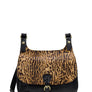 Exotic Cat Leather Saddle Crossbody Bag