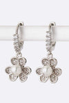 Cubic Zirconia Clover Drop Ear Hugger Earrings