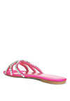 Mezzie Dimante Strap Flat Sandals