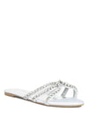 Mezzie Dimante Strap Flat Sandals