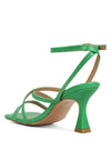 SERLING Open Square Toe Spool Heel Sandals