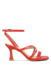 SERLING Open Square Toe Spool Heel Sandals