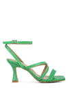 SERLING Open Square Toe Spool Heel Sandals