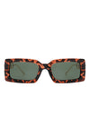 Square Flat Top Chain Link Design Sunglasses