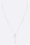 Cubic Zirconia Petite Key Pendant Necklace