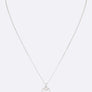 Mother Of Pearl Key Pendant CZ Necklace