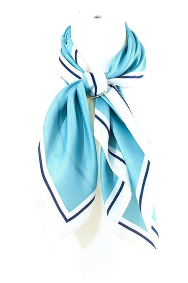 Plain Outline Real Silky Feel Square Scarf