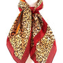 Leopard Flower Real Silky Feel Square Scarf