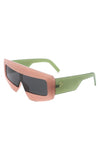 Rectangle Oversize Square Flat Top Sunglasses