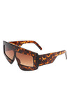 Rectangle Oversize Square Flat Top Sunglasses