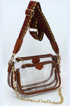 See Thru Clear 2-in-1 Crossbody Bag Guitar Strap