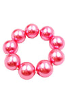 Single Lines Faux Pearls Elastic Stretch Bracelet