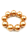 Single Lines Faux Pearls Elastic Stretch Bracelet