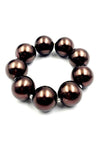 Single Lines Faux Pearls Elastic Stretch Bracelet