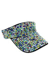 Bling Chip Stone Rainbow Sun Visor Hat