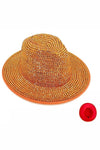 Bling Chip Stone 2 Tone Fedora Hat