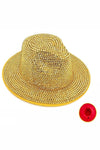Bling Chip Stone 2 Tone Fedora Hat