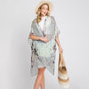 DIONA J TIE DYE PRINT KIMONO CARDIGAN ONE SIZE COLOR OLIVE