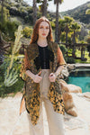 Luxe Burnout Velvet Kimono - Boho Layering Wrap
