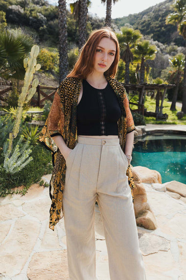 Luxe Burnout Velvet Kimono - Sheer & Elegant