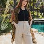 Luxe Burnout Velvet Kimono - Boho Layering Wrap