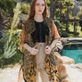 Luxe Burnout Velvet Kimono - Boho Layering Wrap