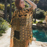 Luxe Burnout Velvet Kimono - Boho Layering Wrap