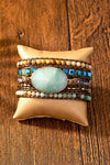 34 inch 5 wraps natural stone boho bracelet