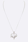 FAITH Cubic Zirconia Heart Pendant Necklace