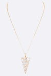 Cubic Zirconia Triangle Pendant Necklace