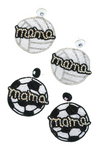 Diona J Game Day Basketball Seed Beaded Mama Post and Drop Earrings