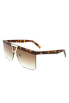 Oversize Half Frame Fashion Square Sunglasses